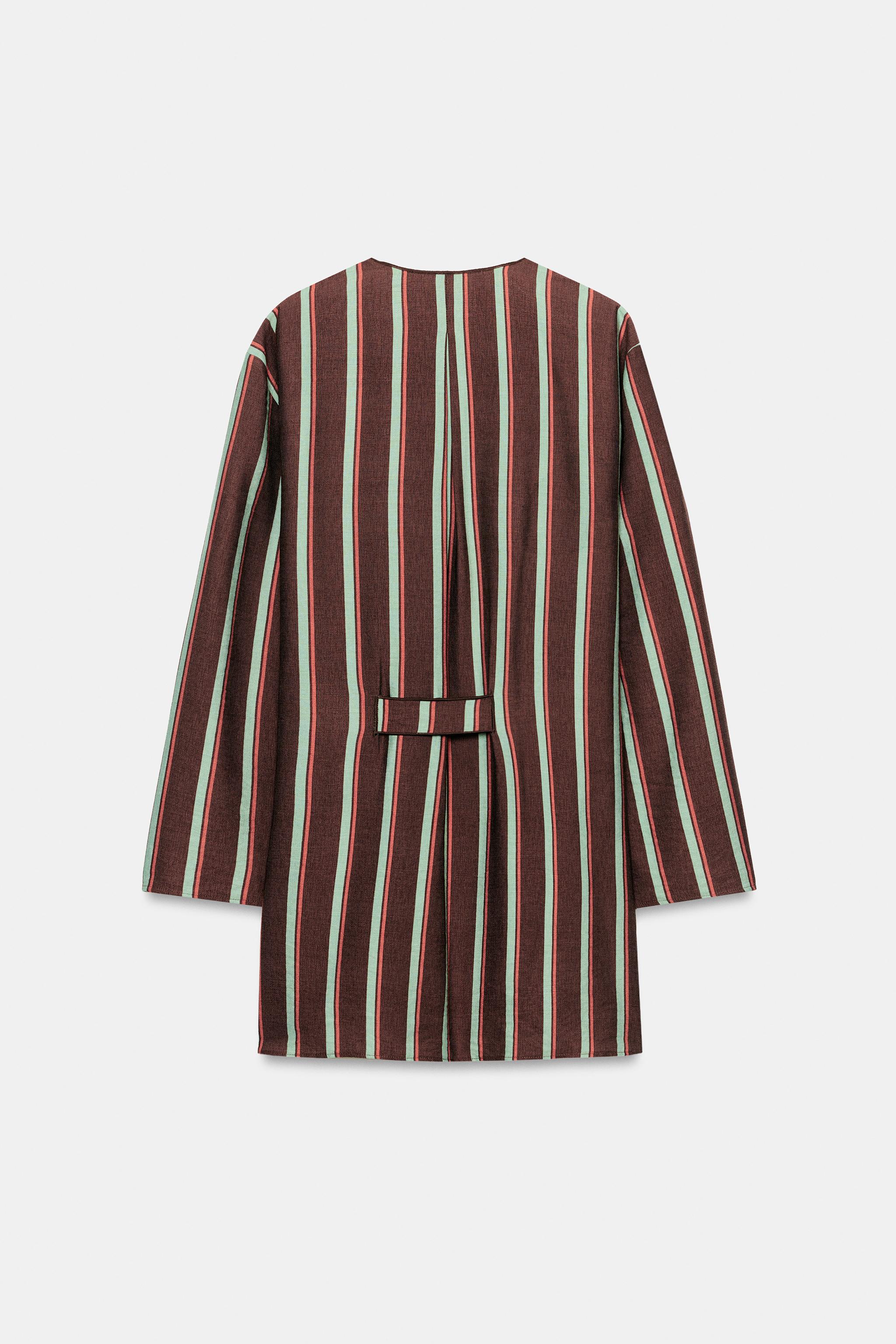 VESTE CROISÉE À RAYURES